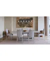 Macy's Tivie 7-pc. Dining Set (rectangular Table & 6 Wood Dining Chairs) In Gray