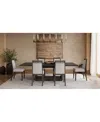 Macy's Tivie 7-pc. Dining Set (rectangular Table & 6 Wood Dining Chairs) In White