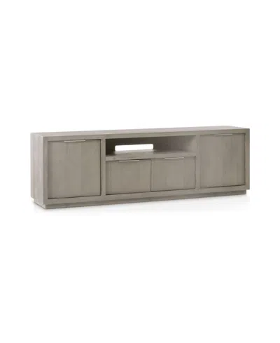 Macy's Tivie 84" Wood Entertainment Console In Gray