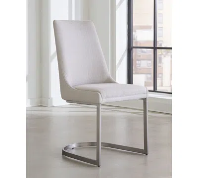 Macy's Tivie Metal Base Dining Chair, Created For  In White