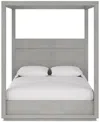 Macy's Tivie Queen Canopy Bed, Created For  In Grey