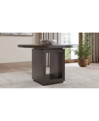 Macy's Tivie Round Dining Table In Brown