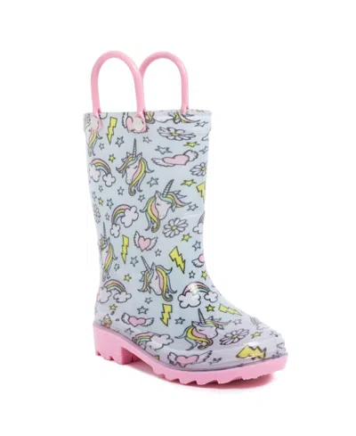 Macy's Babies' Toddler Girls' Svea Unicorn Printed Rain Boots In Blue