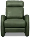Macy's Touville Leather Push Back Recliner, Exclusively At  In Green