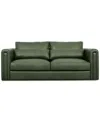 Macy's Touville Leather Sofa, Exclusively At  In Green