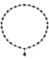Macy's Truffle Sapphire (31-1/2 Ct. T.w.) Necklace In Sterling Silver, 18" In Truffle Sapphire