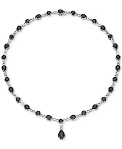 Macy's Truffle Sapphire (31-1/2 Ct. T.w.) Necklace In Sterling Silver, 18"
