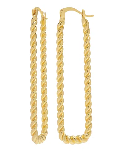 Macy's Twist Rectangle 14k Gold Plate Earrings