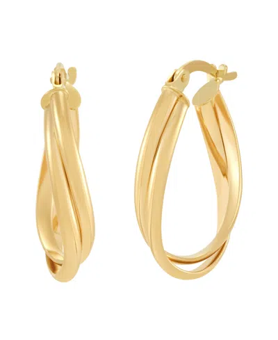 Macy's Twisted Hoop Earrings In 10k Yellow Gold