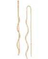 Macy's Twisted Threader Earrings In 10k Yellow Gold In Gold