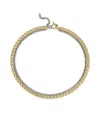 Macy's Two-tone Chain Textured 14k Gold Plate Necklace