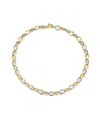 Macy's Two-tone Chain Textured 14k Gold Plate Necklace