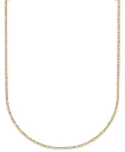 Macy's Two-tone Ice Chain Necklace In 10k Yellow Gold