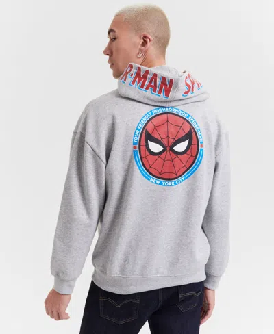 Macy's Unisex Spider-man Hooded Sweatshirt, Created For  In Heather Gray