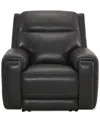 Macy's Varsani 40" Zero Gravity Leather Recliner, Created For  In Charcoal