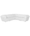Macy's Versa 5-pc. L-shape Leather Sectional In White