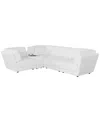Macy's Versa 5-pc. L-shape Leather Sectional With Console In White