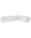 Macy's Versa 6-pc. L-shape Leather Sectional In White