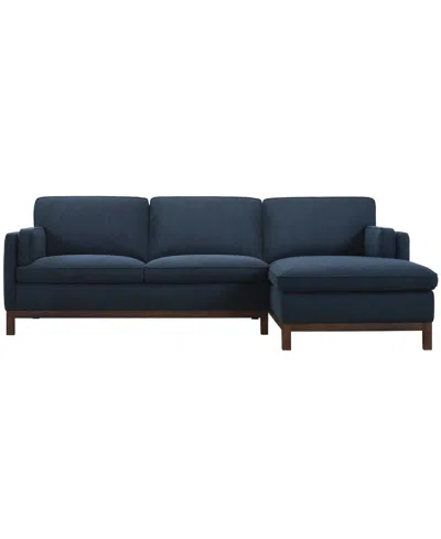 Macy's Virton 2-piece Fabric Chaise Sectional Sofa In Blue