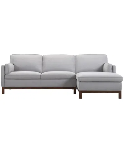 Macy's Virton 2-piece Fabric Chaise Sectional Sofa In Gray