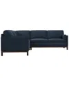 Macy's Virton 3-piece Fabric L-shape Sectional Sofa In Blue