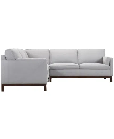 Macy's Virton 3-piece Fabric L-shape Sectional Sofa In Gray