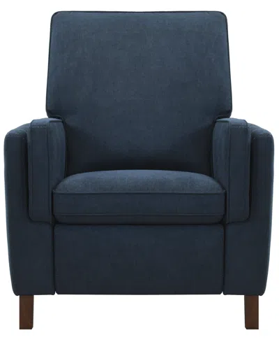Macy's Virton 42" Fabric Pushback Recliner In Blue