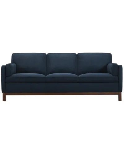 Macy's Virton 87" Fabric Track Arm Sofa In Blue
