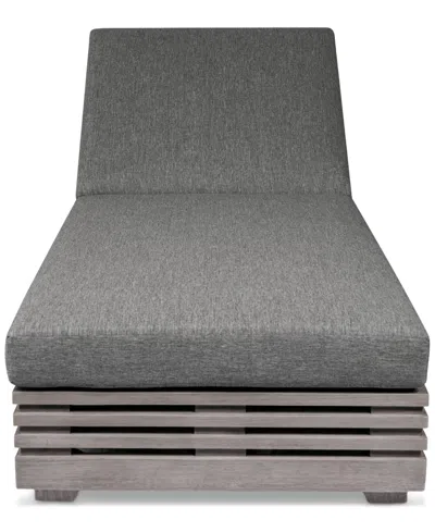 Macy's Vivid Outdoor Chaise Lounge Chair In Gray