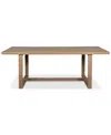 Macy's Vivid Outdoor Dining Table In Light Brown