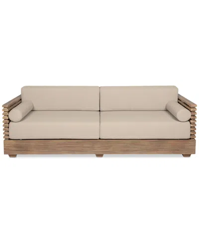 Macy's Vivid Outdoor Sofa In Light Brown