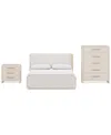 Macy's Wallen 3-pc. Set (full Bed, Dresser & Nightstand) In White