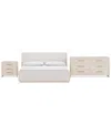 Macy's Wallen 3-pc. Set (full Bed, Dresser & Nightstand) In White