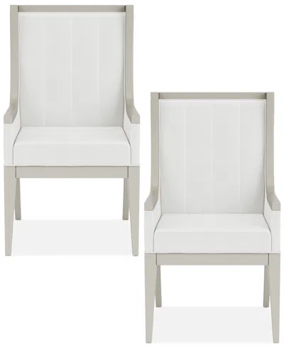 Macy's Warlington 2 Pc. Host Chair Set In White
