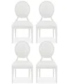 Macy's Warlington 4 Pc. Side Chair Set In White
