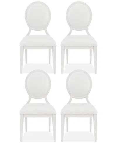 Macy's Warlington 4 Pc. Side Chair Set In White