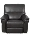 Macy's Warlington 42" Leather Zero Gravity Recliner, Created For  In Charcoal