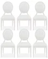 Macy's Warlington 6 Pc. Side Chair Set In White