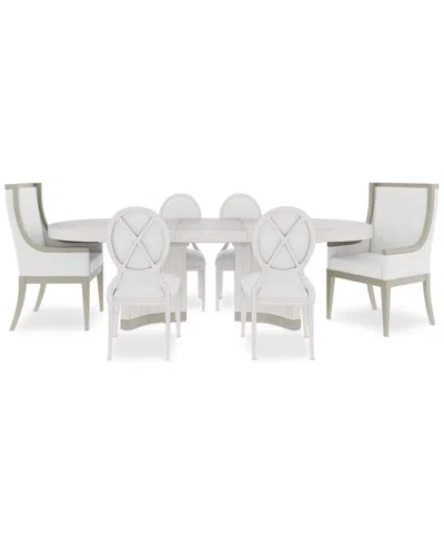 Macy's Warlington 7 Pc. Dining Set (table, 4 Side Chairs & 2 Host Chairs) In No Color
