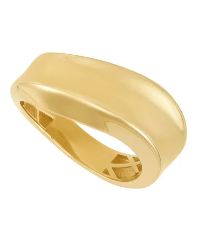 Macy's Wavy Band Ring In 10k Yellow Gold