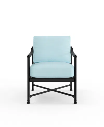 Macy's Wellington Club Chair, Created For  In Spa Light Blue