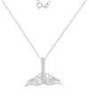 Macy's Whale Tail Pendant Necklace In Sterling Silver, 18" In Silver
