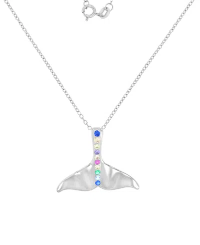 Macy's Whale Tail Pendant Necklace In Sterling Silver, 18"