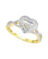 Macy's White Baguette Diamond Ring (1/3 Ct. T.w.) In 10k Yellow Gold In Gold