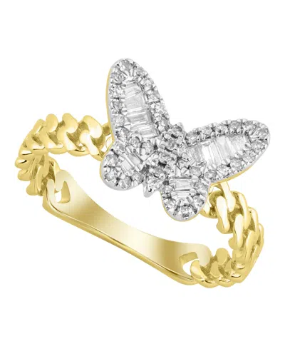 Macy's White Baguette Diamond Ring (1/4 Ct. T.w.) In 10k Yellow Gold