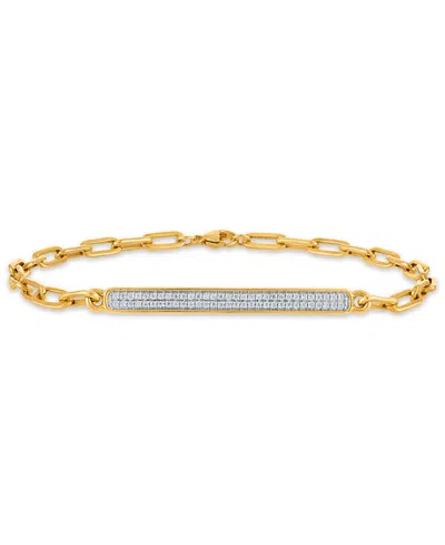 Macy's White Diamond Bracelet (0.25 Ct. T.w.) In 14k Yellow Gold