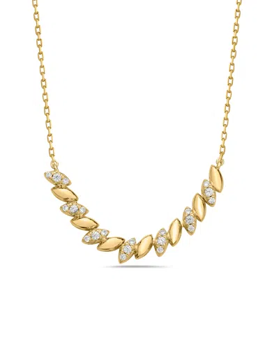 Macy's White Diamond Necklace (1/5 Ct. T.w.) In 10k Yellow Gold