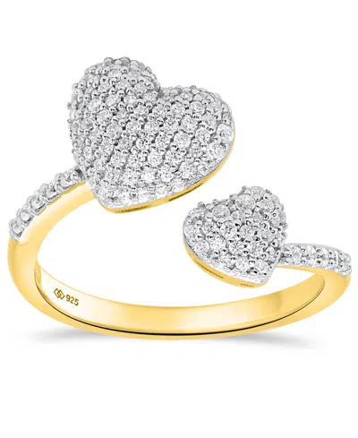 Macy's White Diamond Ring (1/2 Ct. T.w.) In 14k Gold Plated With Sterling Silver In Multi