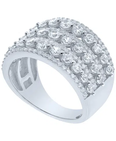Macy's White Diamond Ring (2 Ct. T.w.) In 10k White Gold In Silver
