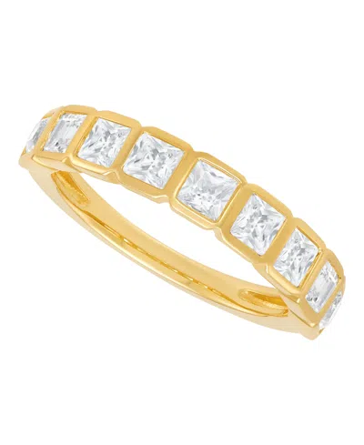 Macy's White Sapphire Band Ring (1-5/8 Ct. T.w.) In 14k Yellow Gold-plated Sterling Silver